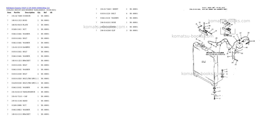 Komatsu d65p-12 s/n 60001-60883 Parts catalog cover Page 8 Komatsu d65p-12 s/n 60001-60883 Parts catalog cover Page 8