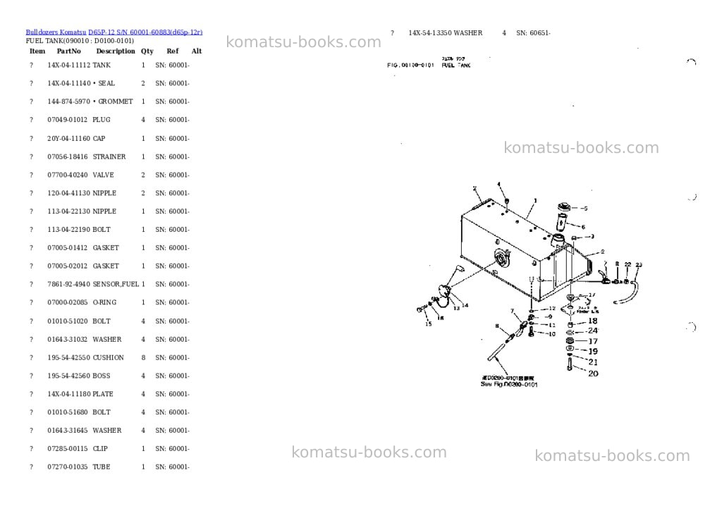 Komatsu d65p-12 s/n 60001-60883 Parts catalog cover Page 9 Komatsu d65p-12 s/n 60001-60883 Parts catalog cover Page 9