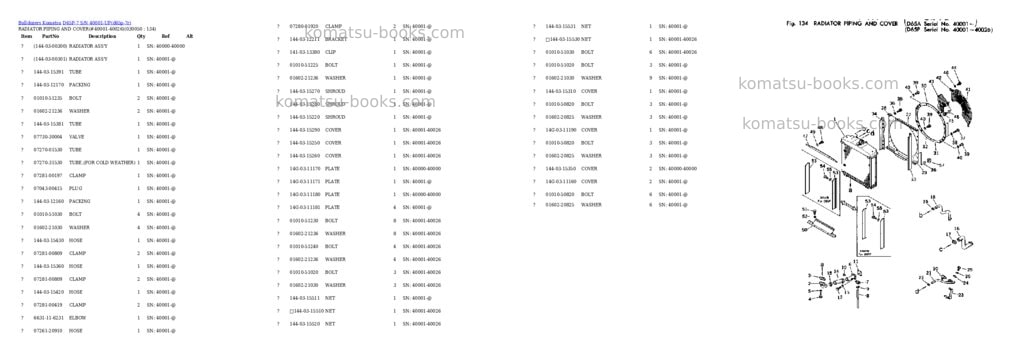 Komatsu d65p-7 s/n 40001-up Parts catalog cover Page 4