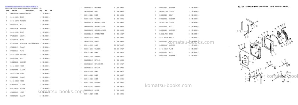 Komatsu d65p-7 s/n 40001-up Parts catalog cover Page 5