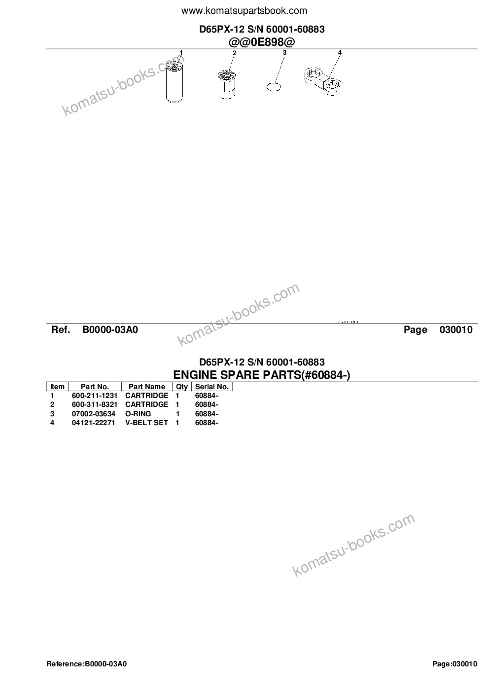 Komatsu d65px-12 s/n 60001-60883 Parts catalog cover Page 3 Komatsu d65px-12 s/n 60001-60883 Parts catalog cover Page 3