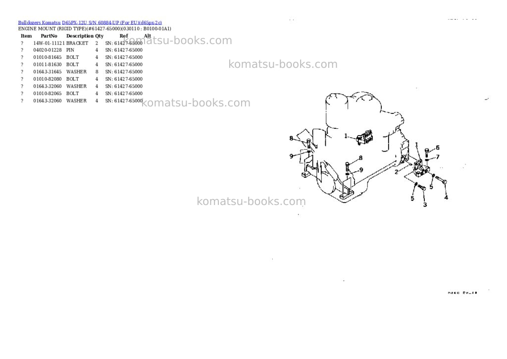 Komatsu d65px-12u s/n 60884-up for eu Parts catalog cover Page 10