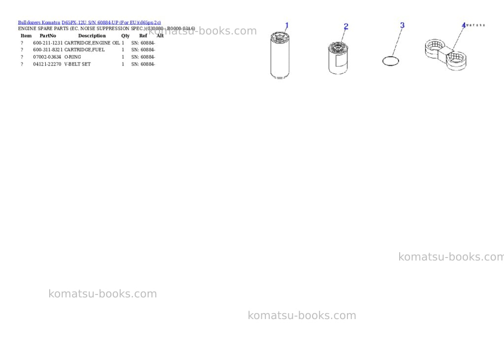 Komatsu d65px-12u s/n 60884-up for eu Parts catalog cover Page 7