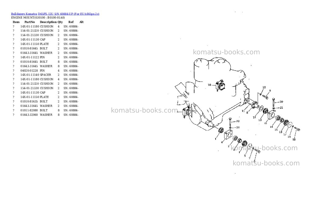 Komatsu d65px-12u s/n 60884-up for eu Parts catalog cover Page 9