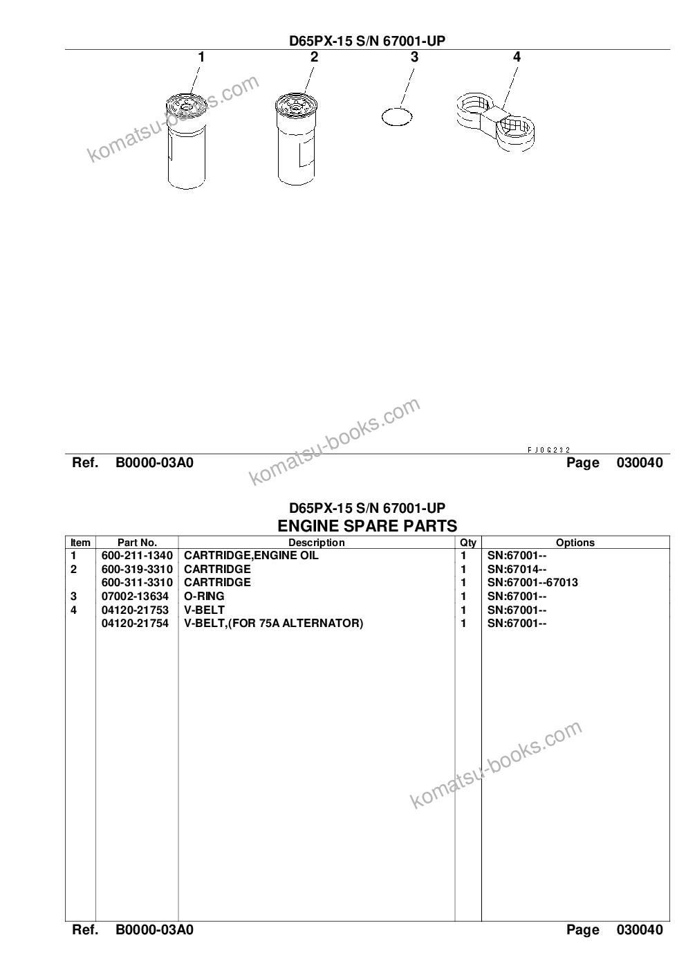 Komatsu d65px-15 s/n 67001-up Parts catalog cover Page 6 Komatsu d65px-15 s/n 67001-up Parts catalog cover Page 6
