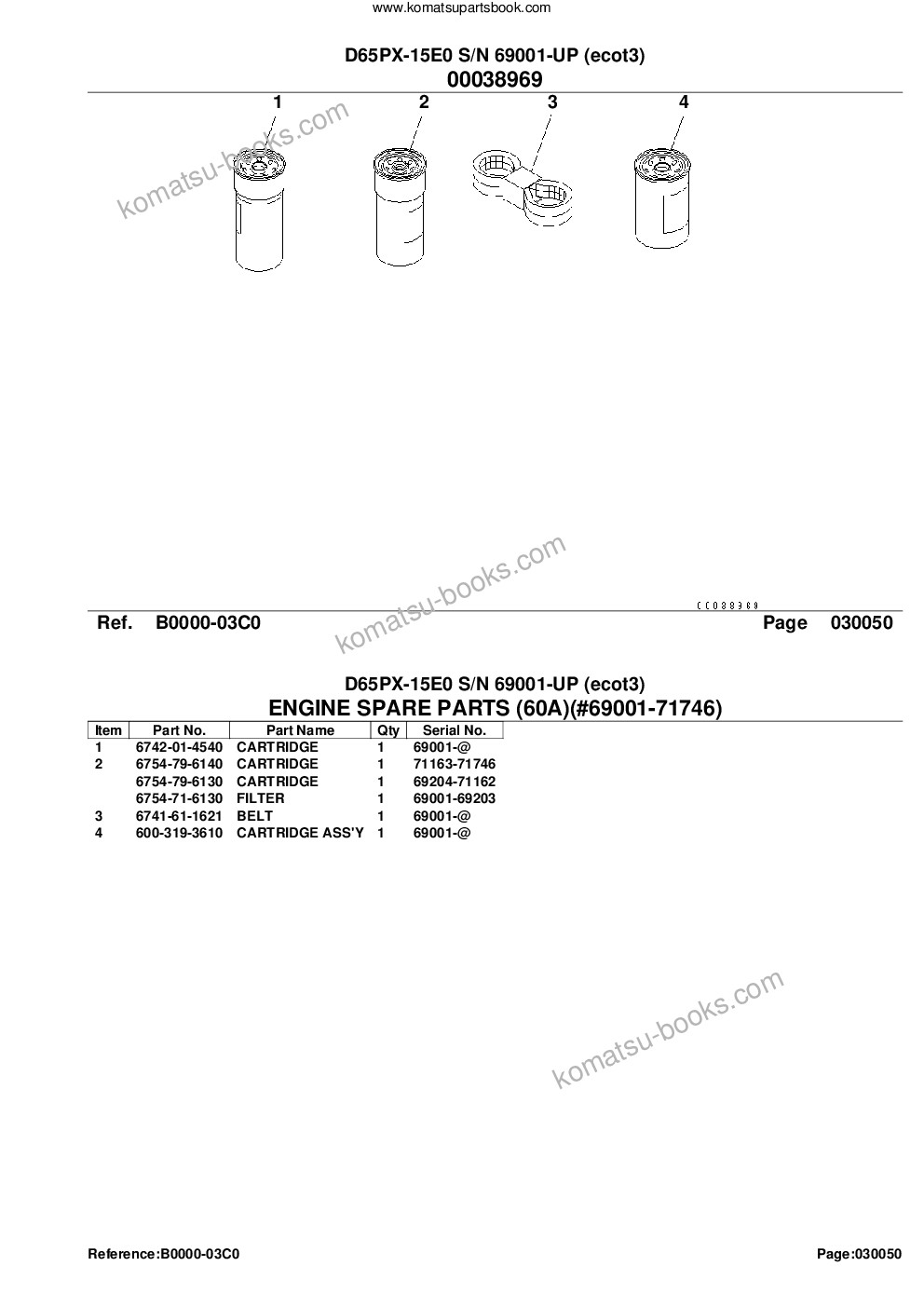 Komatsu d65px-15e0 s/n 69001-up ecot3 Parts catalog cover Page 7