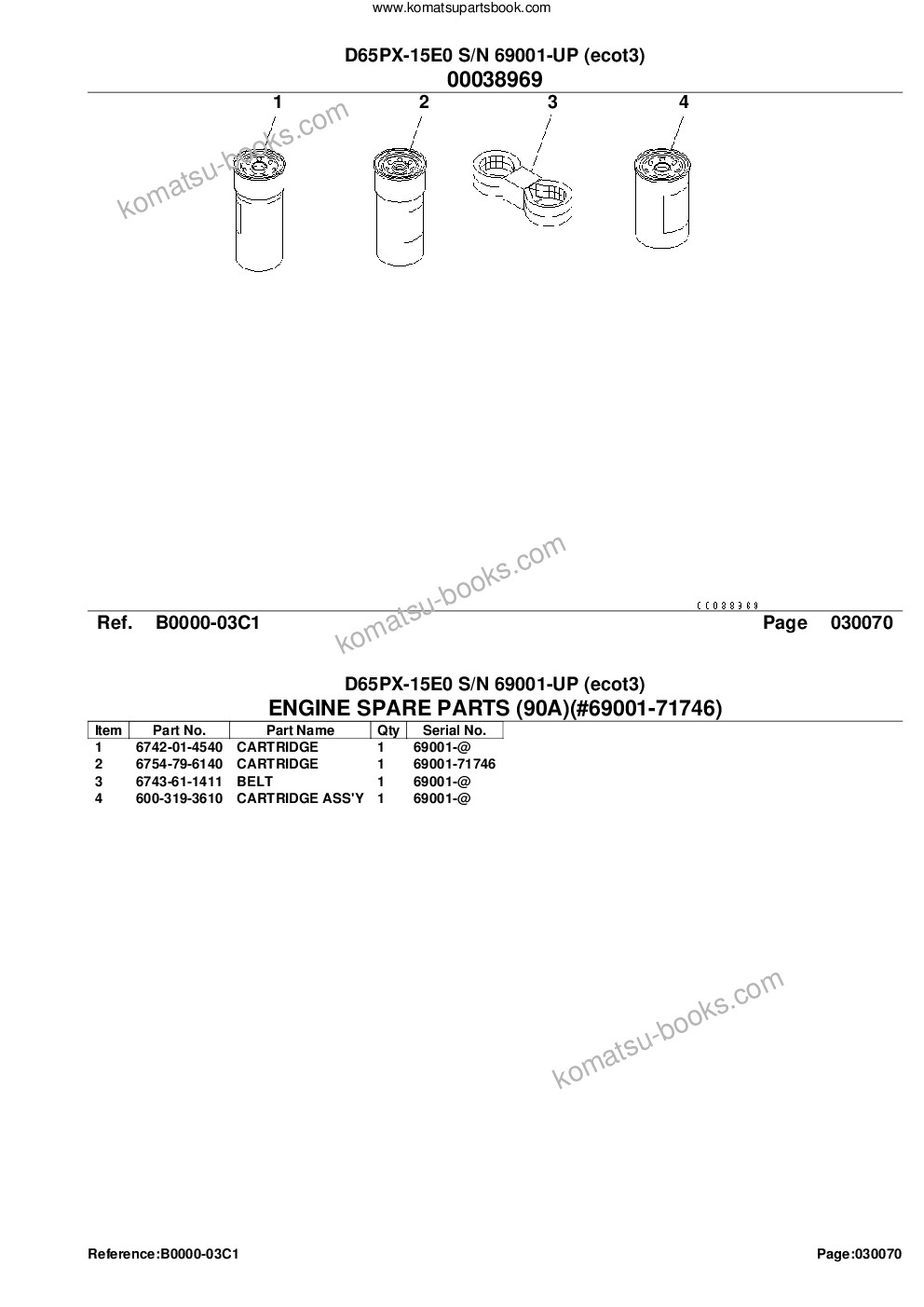 Komatsu d65px-15e0 s/n 69001-up ecot3 Parts catalog cover Page 9