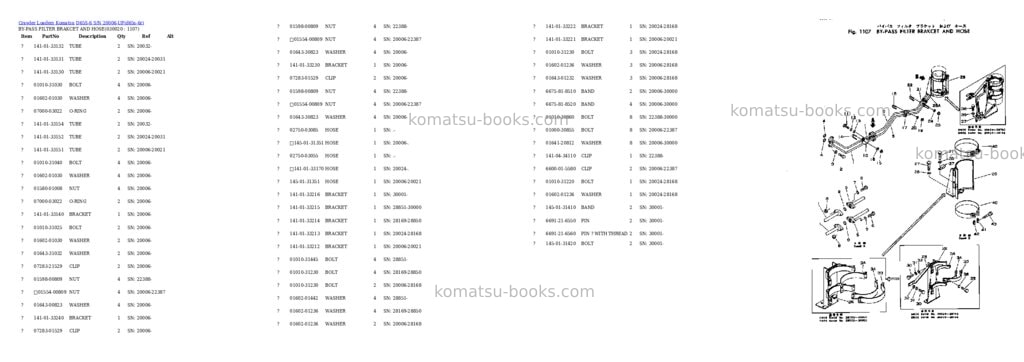 Komatsu d65s-6 s/n 20006-up Parts catalog cover Komatsu d65s-6 s/n 20006-up Parts catalog cover