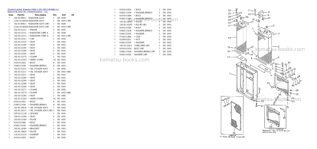 Komatsu D66S-1 S/N 1001-UP Parts catalog cover Page 3