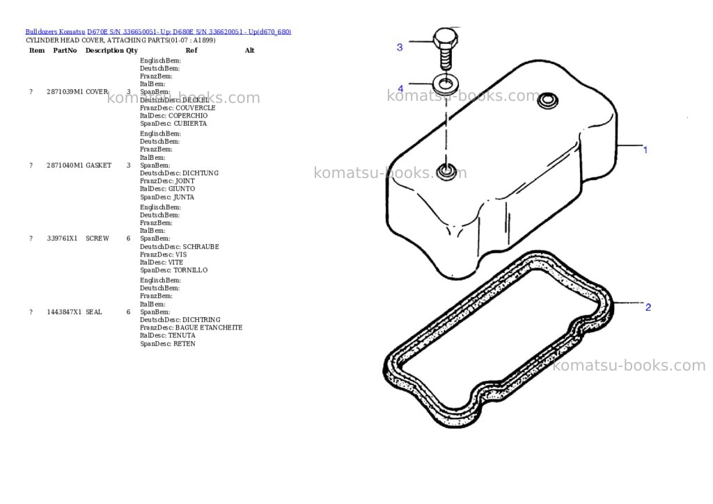 Komatsu d670e s/n 336650051- up; d680e s/n 336620051 - up Parts catalog cover Page 8 Komatsu d670e s/n 336650051- up; d680e s/n 336620051 - up Parts catalog cover Page 8