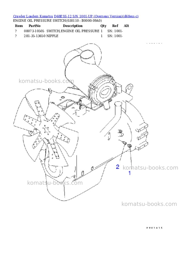 Komatsu d68ess-12 s/n 1001-up overseas version Parts catalog cover Page 10 Komatsu d68ess-12 s/n 1001-up overseas version Parts catalog cover Page 10