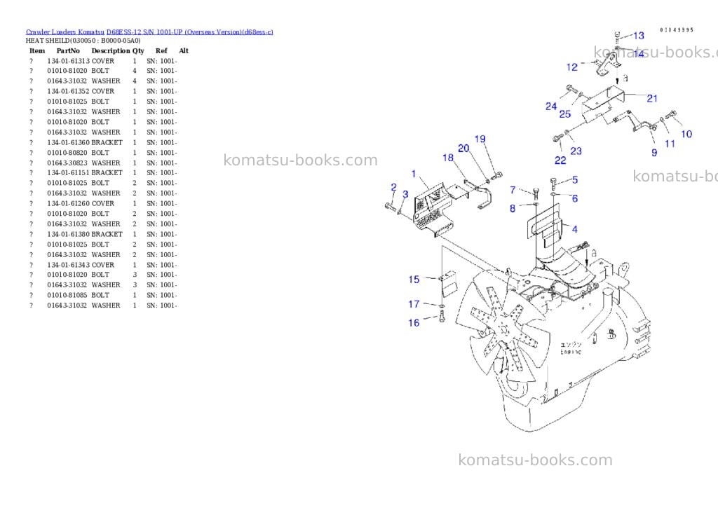 Komatsu d68ess-12 s/n 1001-up overseas version Parts catalog cover Page 4 Komatsu d68ess-12 s/n 1001-up overseas version Parts catalog cover Page 4