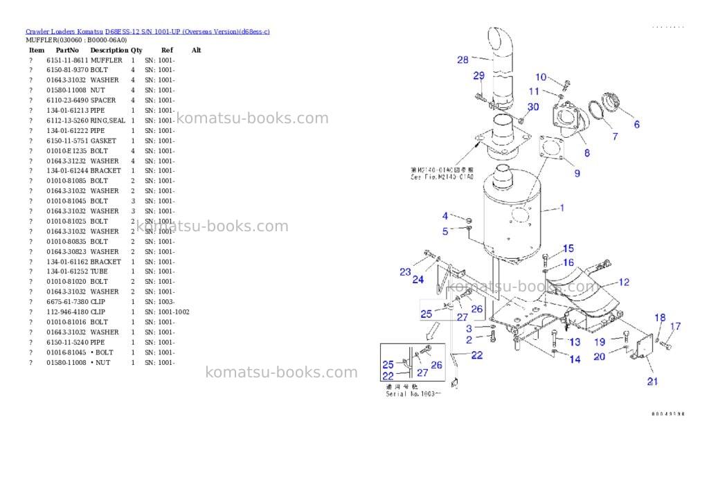 Komatsu d68ess-12 s/n 1001-up overseas version Parts catalog cover Page 5 Komatsu d68ess-12 s/n 1001-up overseas version Parts catalog cover Page 5