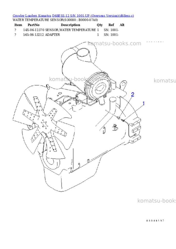 Komatsu d68ess-12 s/n 1001-up overseas version Parts catalog cover Page 7 Komatsu d68ess-12 s/n 1001-up overseas version Parts catalog cover Page 7