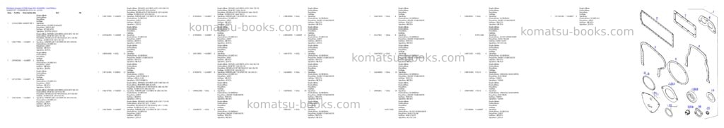 Komatsu d700d super s/n 332820001 - up Parts catalog cover Page 4