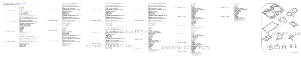 Komatsu d700d super s/n 332820001 - up Parts catalog cover Page 7