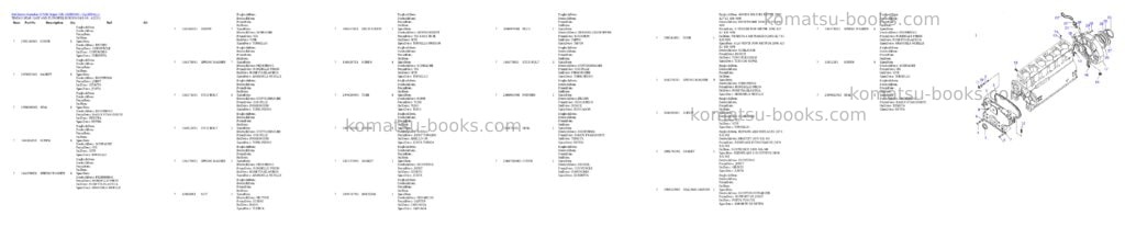 Komatsu d700d super s/n 332820001 - up Parts catalog cover Page 9