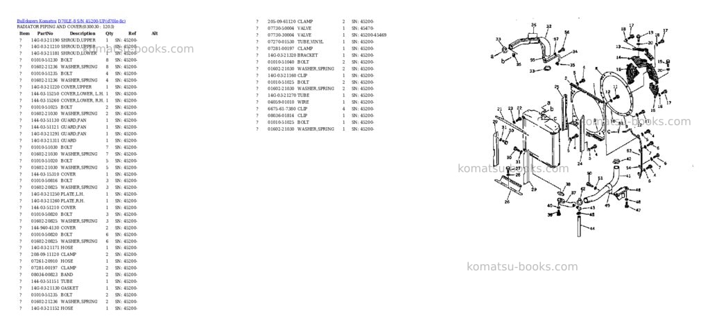 Komatsu d70le-8 s/n 45200-up Parts catalog cover Page 2