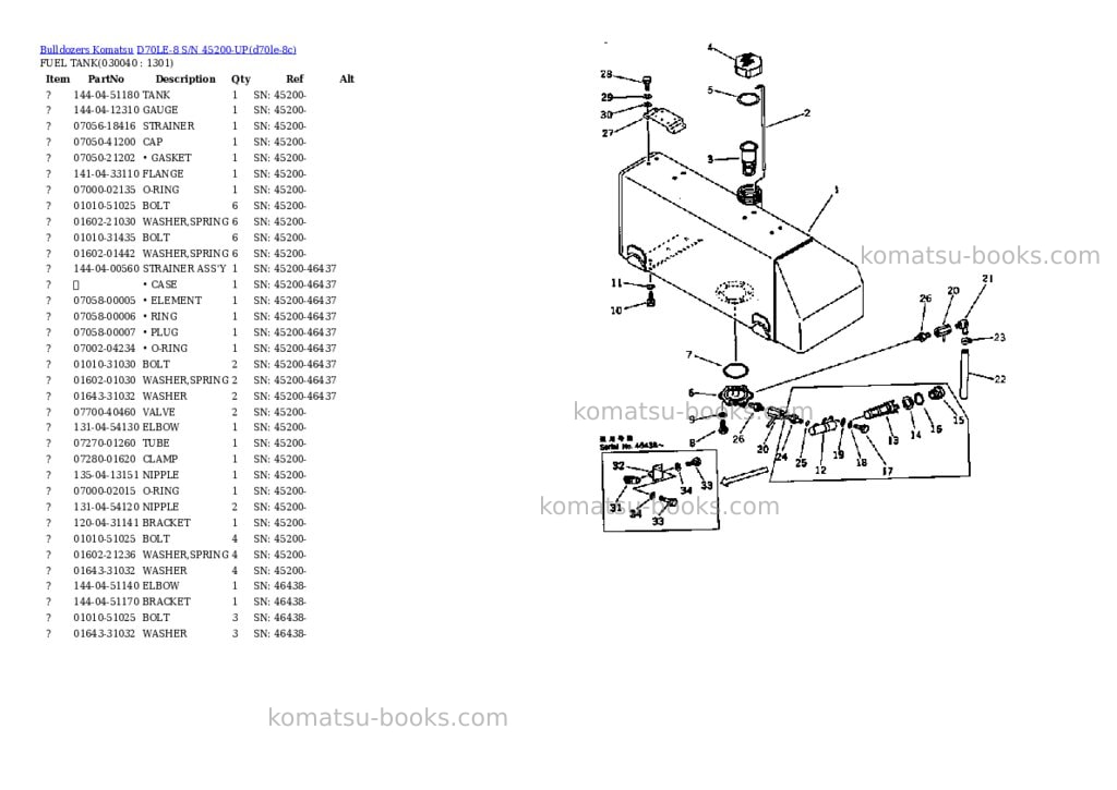 Komatsu d70le-8 s/n 45200-up Parts catalog cover Page 3