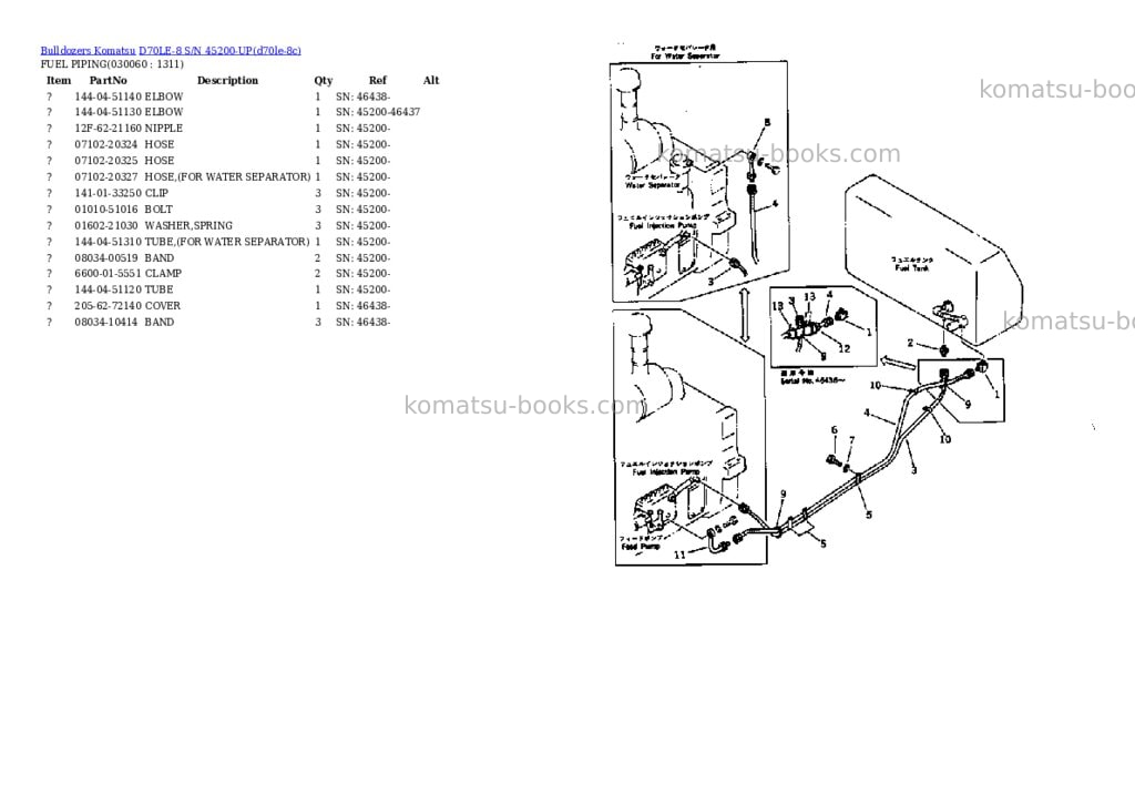 Komatsu d70le-8 s/n 45200-up Parts catalog cover Page 5