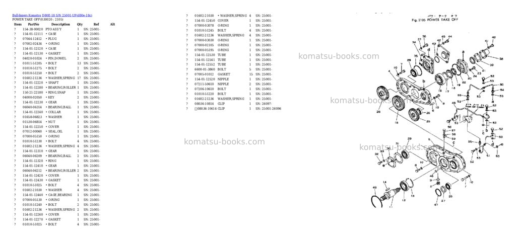 Komatsu d80e-18 s/n 25001-up Parts catalog cover Komatsu d80e-18 s/n 25001-up Parts catalog cover