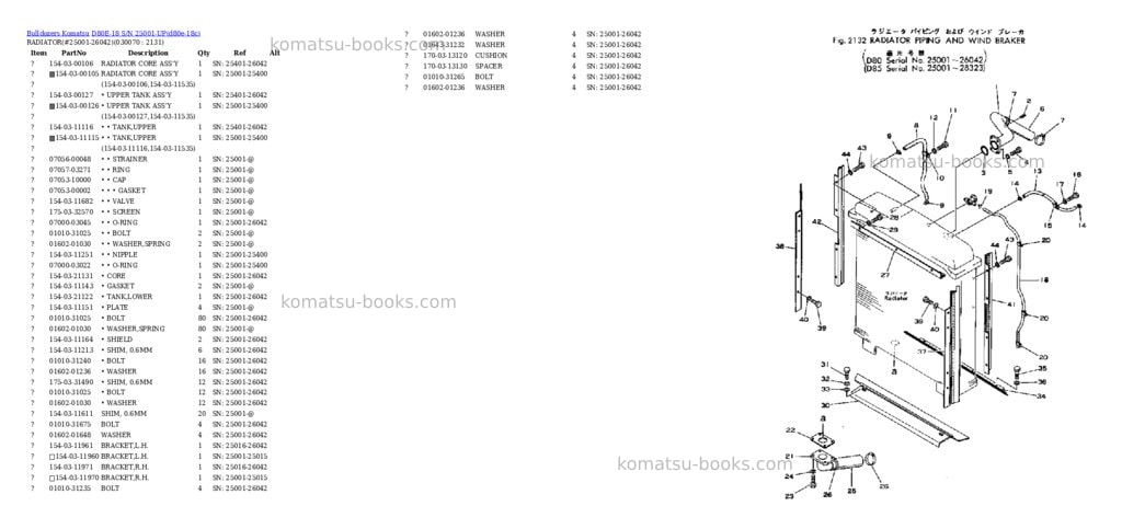 Komatsu d80e-18 s/n 25001-up Parts catalog cover Page 6 Komatsu d80e-18 s/n 25001-up Parts catalog cover Page 6