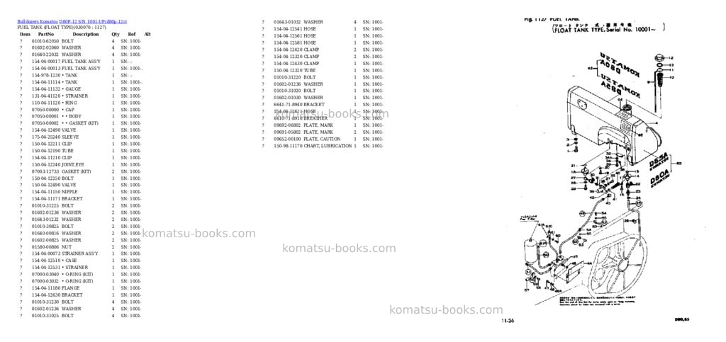 Komatsu D80P-12 S/N 1001-UP Parts catalog cover Page 6