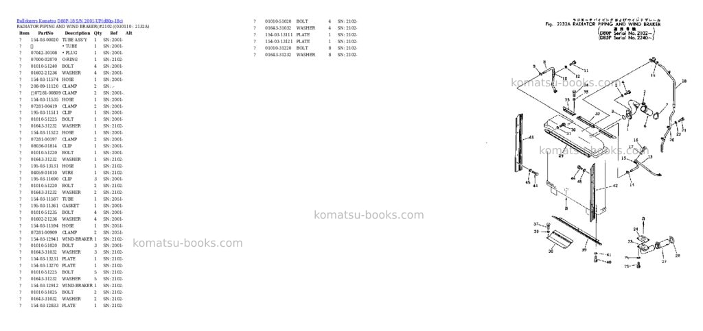 Komatsu d80p-18 s/n 2001-up Parts catalog cover Page 10 Komatsu d80p-18 s/n 2001-up Parts catalog cover Page 10