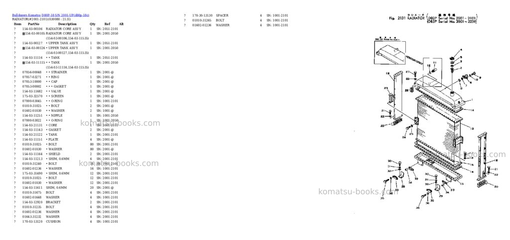 Komatsu d80p-18 s/n 2001-up Parts catalog cover Page 7 Komatsu d80p-18 s/n 2001-up Parts catalog cover Page 7