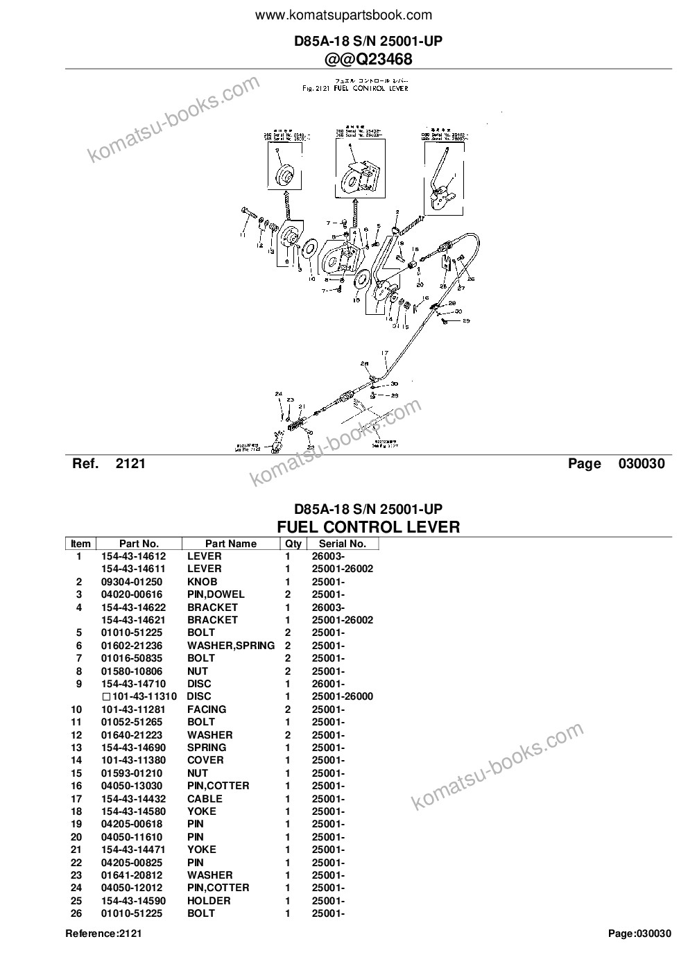 Komatsu d85a-18 s/n 25001-up Parts catalog cover Page 6 Komatsu d85a-18 s/n 25001-up Parts catalog cover Page 6