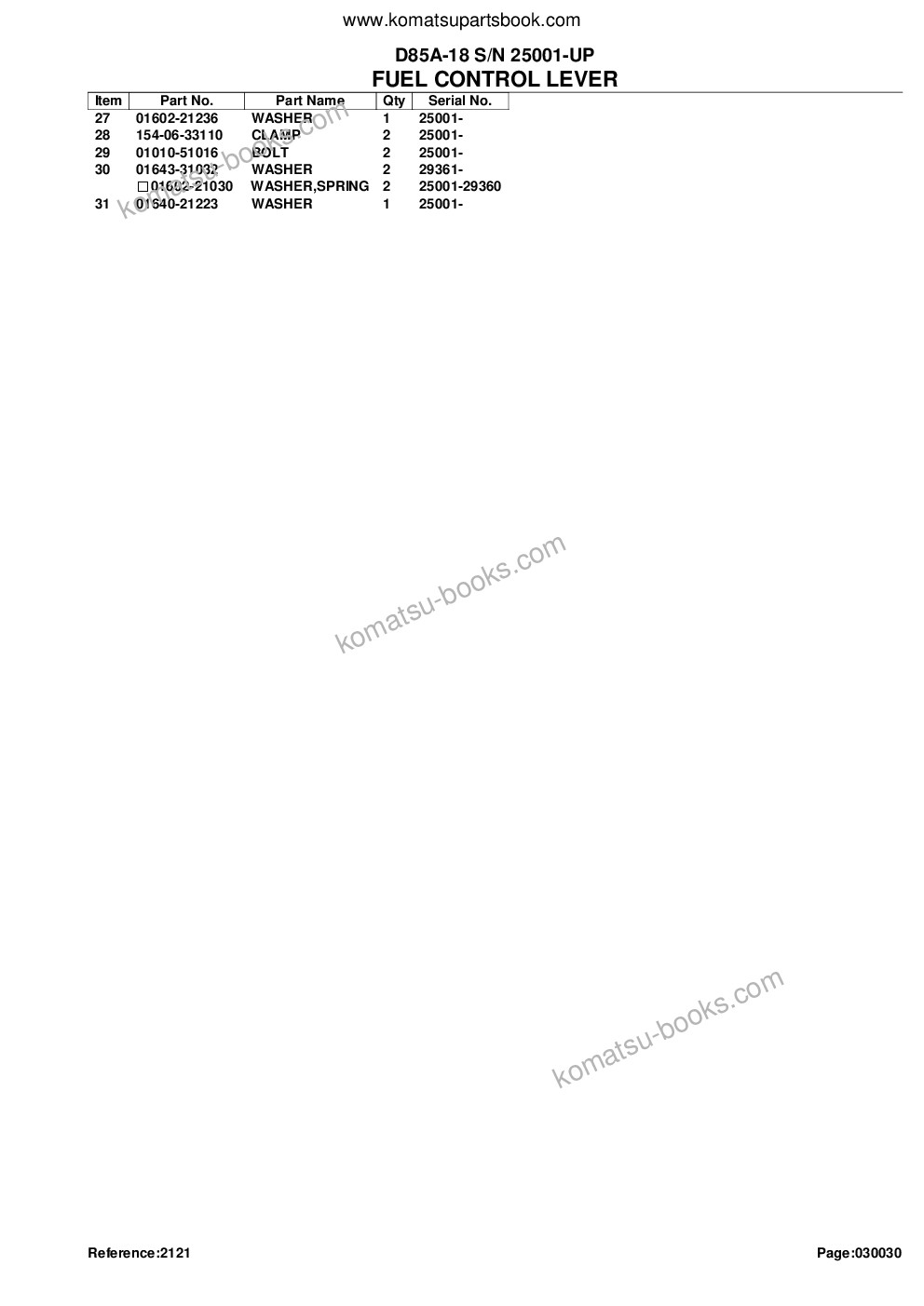 Komatsu d85a-18 s/n 25001-up Parts catalog cover Page 7 Komatsu d85a-18 s/n 25001-up Parts catalog cover Page 7