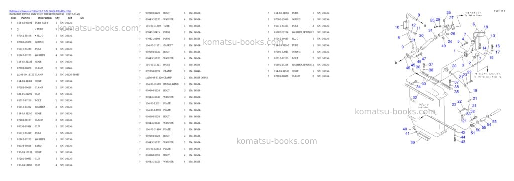 Komatsu d85a-21-e s/n 36534-up Parts catalog cover Page 7
