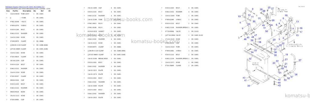 Komatsu d85a-21a s/n 35001-36533 Parts catalog cover Page 3