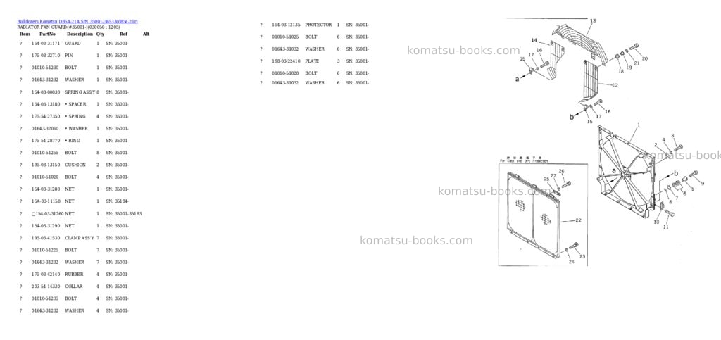 Komatsu d85a-21a s/n 35001-36533 Parts catalog cover Page 4