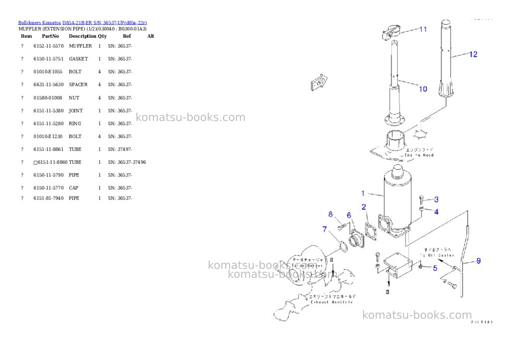 Komatsu d85a-21b-er s/n 36537-up Parts catalog cover Page 3 Komatsu d85a-21b-er s/n 36537-up Parts catalog cover Page 3
