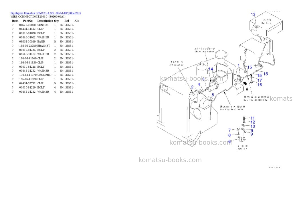 Komatsu d85c-21-a s/n 36551-up Parts catalog cover Page 10 Komatsu d85c-21-a s/n 36551-up Parts catalog cover Page 10