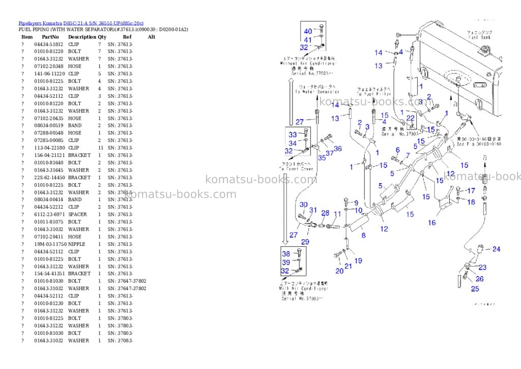 Komatsu d85c-21-a s/n 36551-up Parts catalog cover Page 6 Komatsu d85c-21-a s/n 36551-up Parts catalog cover Page 6