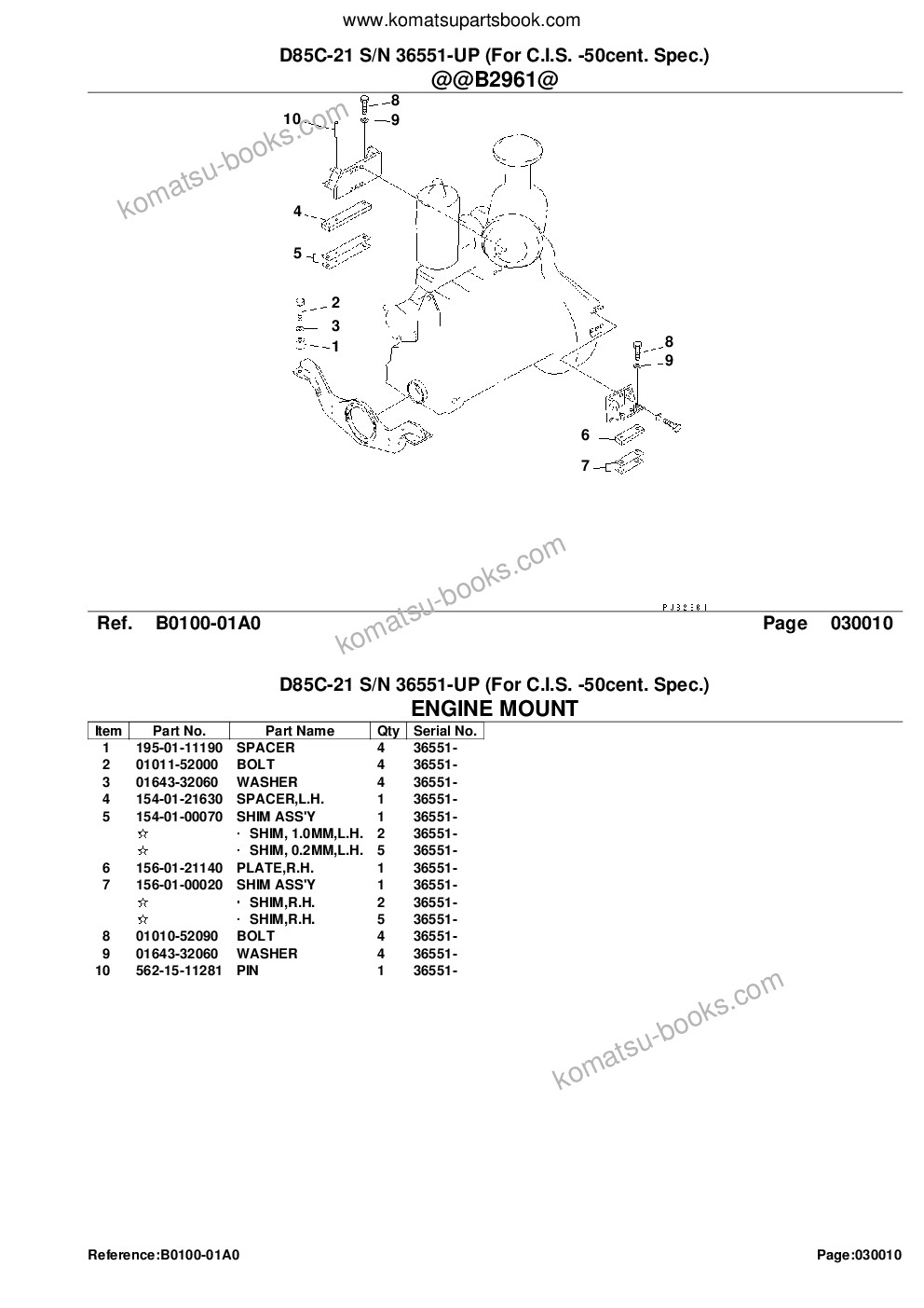 Komatsu d85c-21 s/n 36551-up for c.i.s. -50cent. spec. Parts catalog cover Page 3 Komatsu d85c-21 s/n 36551-up for c.i.s. -50cent. spec. Parts catalog cover Page 3