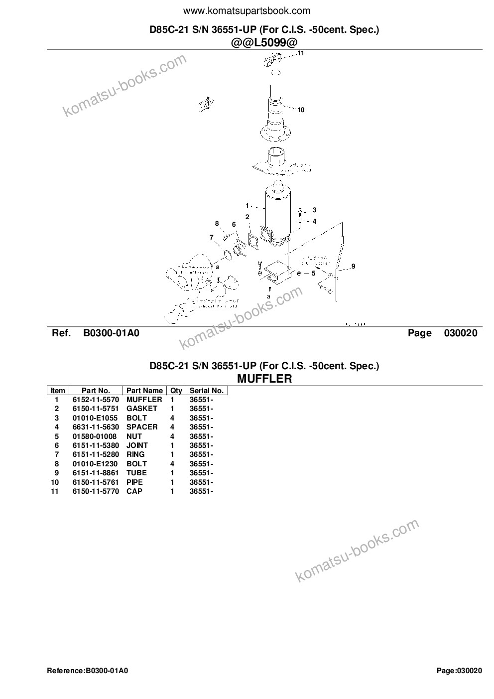 Komatsu d85c-21 s/n 36551-up for c.i.s. -50cent. spec. Parts catalog cover Page 4 Komatsu d85c-21 s/n 36551-up for c.i.s. -50cent. spec. Parts catalog cover Page 4
