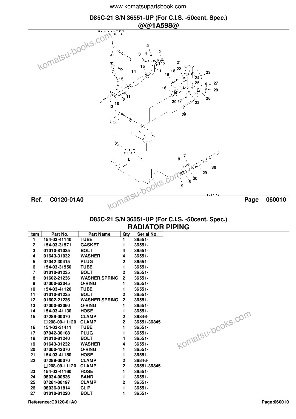 Komatsu d85c-21 s/n 36551-up for c.i.s. -50cent. spec. Parts catalog cover Page 6 Komatsu d85c-21 s/n 36551-up for c.i.s. -50cent. spec. Parts catalog cover Page 6