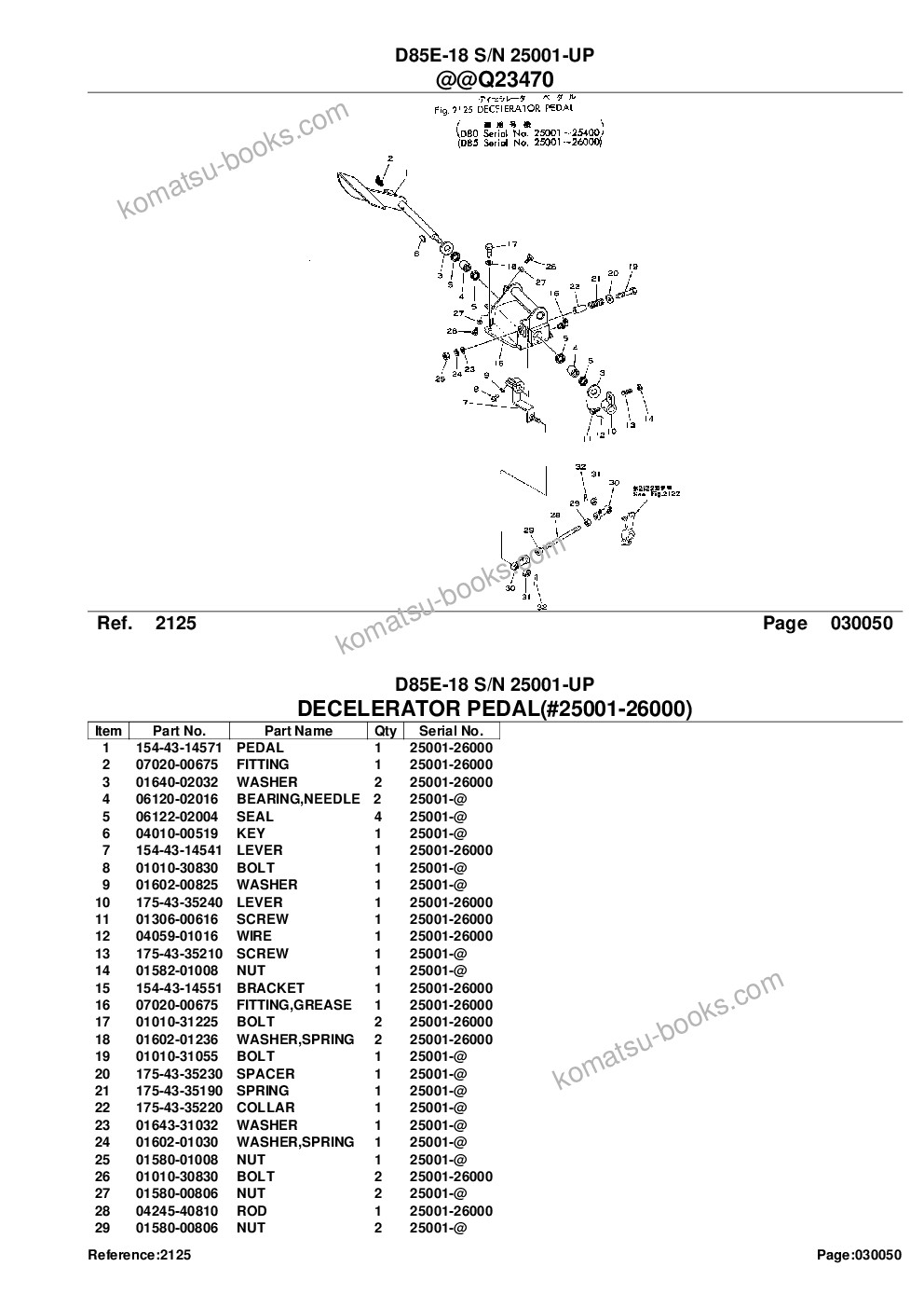 Komatsu d85e-18 s/n 25001-up Parts catalog cover Page 10 Komatsu d85e-18 s/n 25001-up Parts catalog cover Page 10