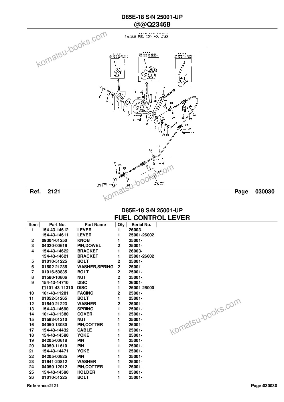 Komatsu d85e-18 s/n 25001-up Parts catalog cover Page 6 Komatsu d85e-18 s/n 25001-up Parts catalog cover Page 6