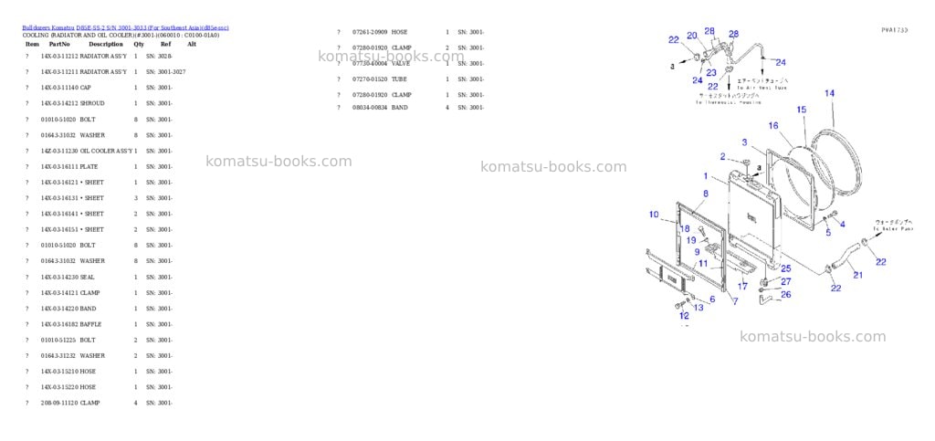 Komatsu d85e-ss-2 s/n 3001-3033 for southeast asia Parts catalog cover Page 4