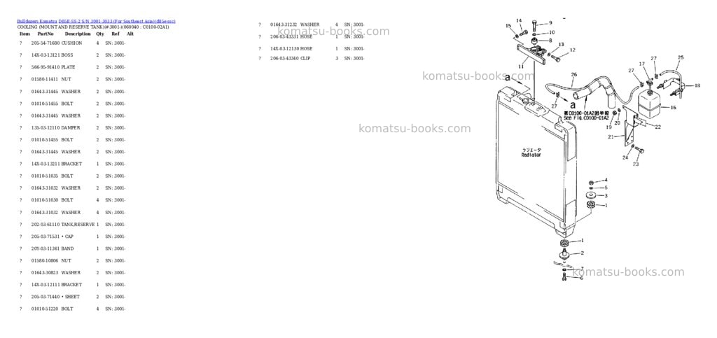 Komatsu d85e-ss-2 s/n 3001-3033 for southeast asia Parts catalog cover Page 7