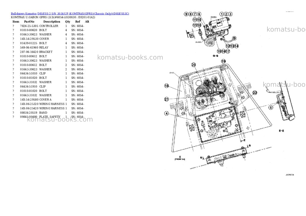 Komatsu d85ess-2 s/n 3034-up komtraxgprschassis only Parts catalog cover Page 2