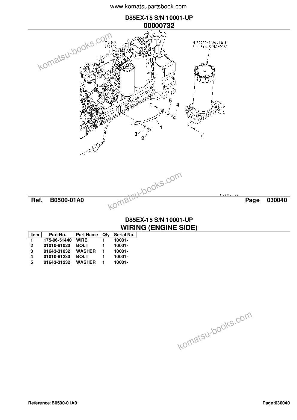 Komatsu D85EX-15 S/N 10001-UP Parts catalog cover Page 6 Komatsu D85EX-15 S/N 10001-UP Parts catalog cover Page 6