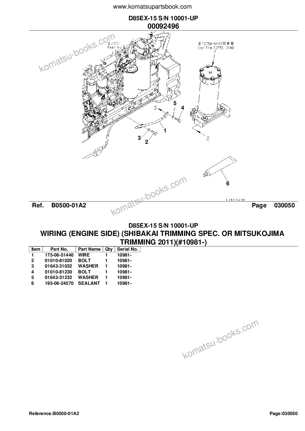 Komatsu D85EX-15 S/N 10001-UP Parts catalog cover Page 7 Komatsu D85EX-15 S/N 10001-UP Parts catalog cover Page 7