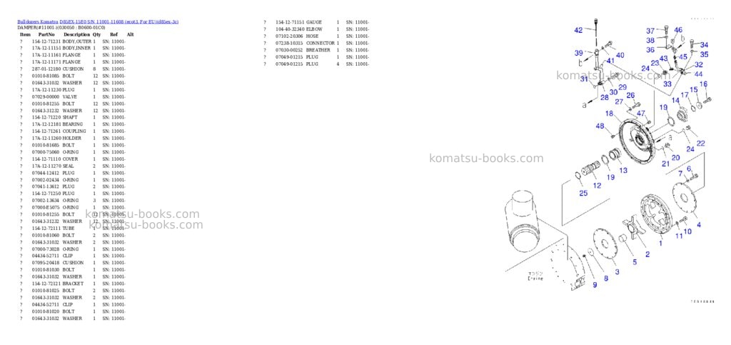 Komatsu d85ex-15e0 s/n 11001-11608 ecot3, for eu Parts catalog cover Page 4