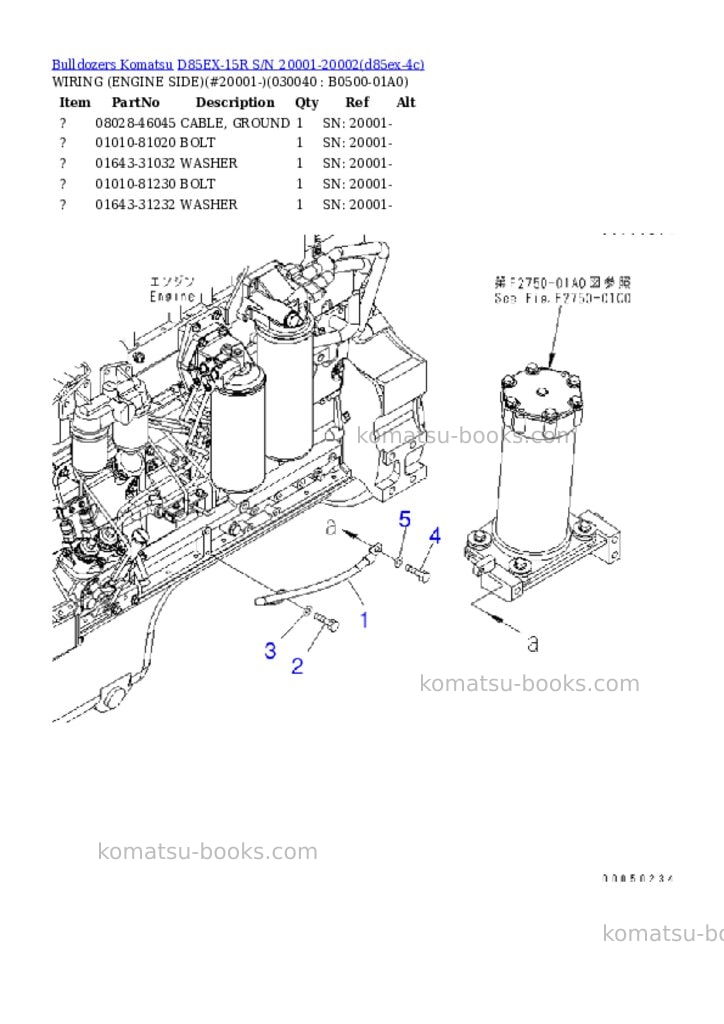 Komatsu d85ex-15r s/n 20001-20002 Parts catalog cover Page 3 Komatsu d85ex-15r s/n 20001-20002 Parts catalog cover Page 3