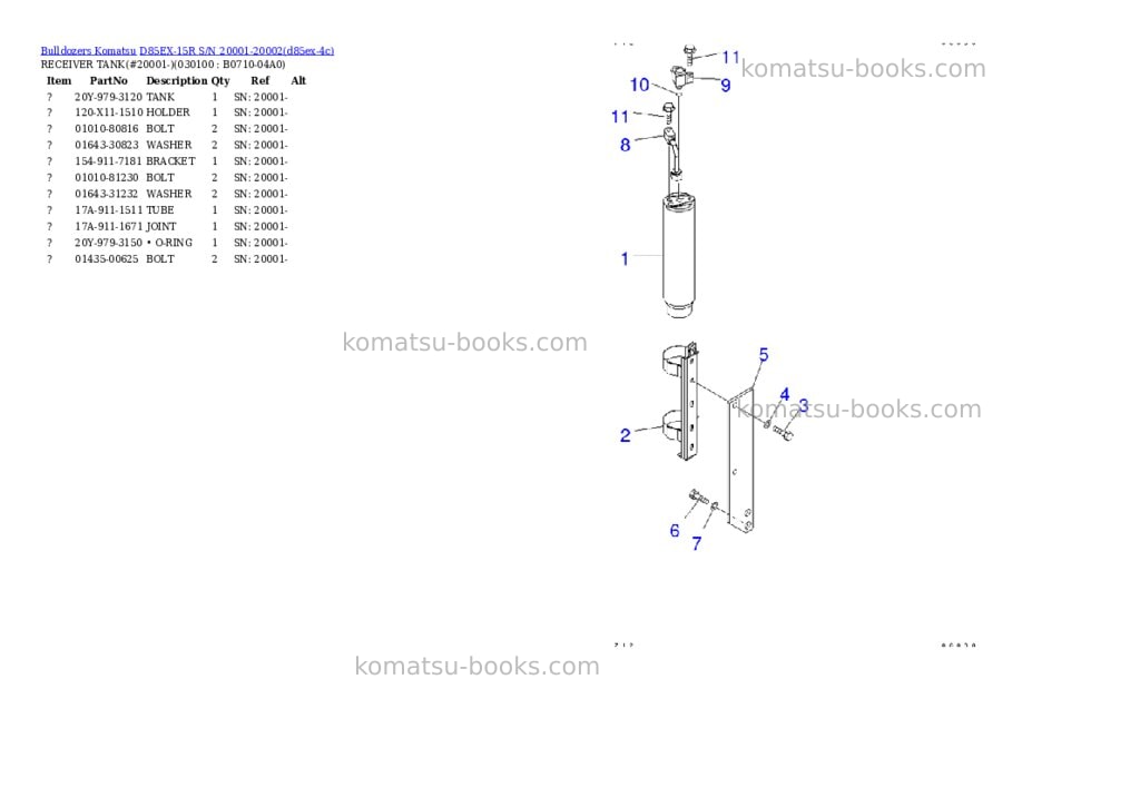 Komatsu d85ex-15r s/n 20001-20002 Parts catalog cover Page 9 Komatsu d85ex-15r s/n 20001-20002 Parts catalog cover Page 9